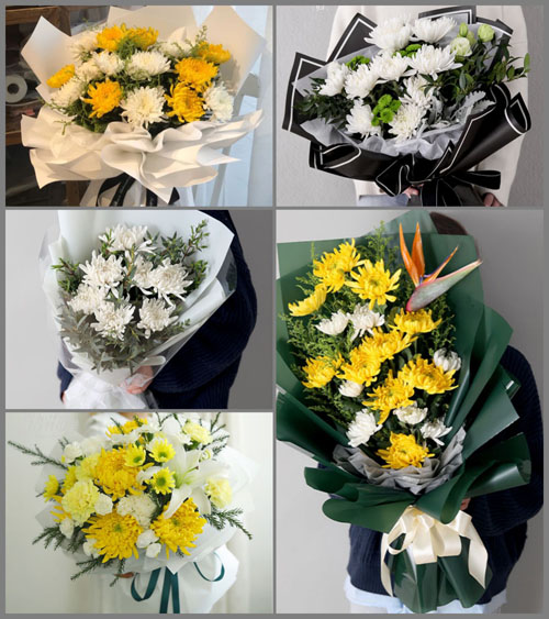 江苏泰州泰兴市珊瑚镇二河新村白事花束代送